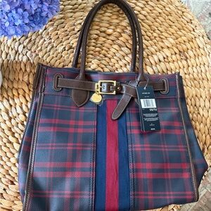 New with tags Tommy Hilfiger Plaid Tote